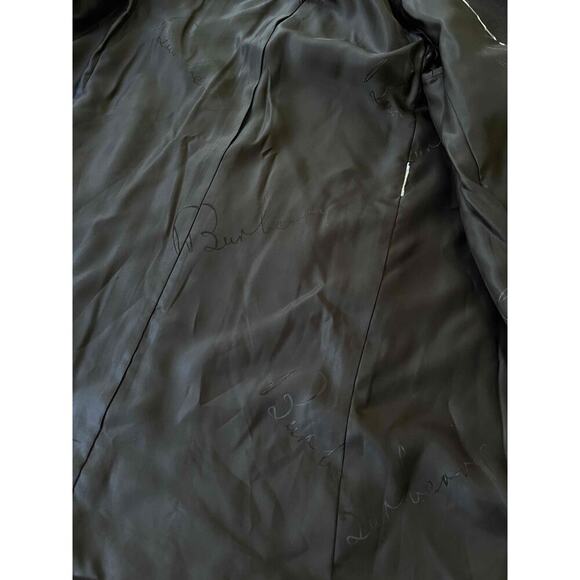 Burberry London Black Single Breasted Button-Down Wool Cashmere Pea Coat Size 2 - Picture 8 of 11